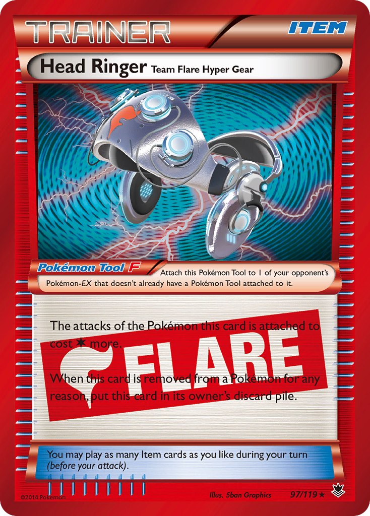 team flare pokemon cards Head Ringer Hyper Gear -Single Card Discard an Energy attached to your opponents Active Pokmon White Flare card list (International