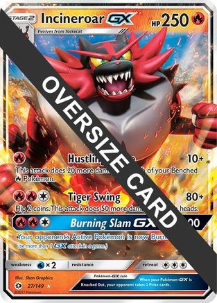 Incineroar GX - 27/149 27 - Jumbo Cards Holofoil - Game Nerdz Incineroar GX - 27/149 27 - Jumbo Cards Holofoil - Game Nerdz