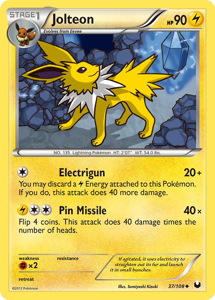 【ED】サンダース（Jolteon）ADV3 天空の覇者 037/080 キラ Jolteon 37/108 - Dark Explorers - Game Nerdz