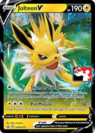 Jolteon V SWSH151 - Prize Pack Series Cards Holofoil - Game Nerdz