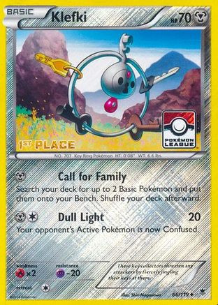 Klefki - 66/119 (Pokemon League) [1st Place] 66 - League Championship Cards  Reverse Holofoil - Game Nerdz