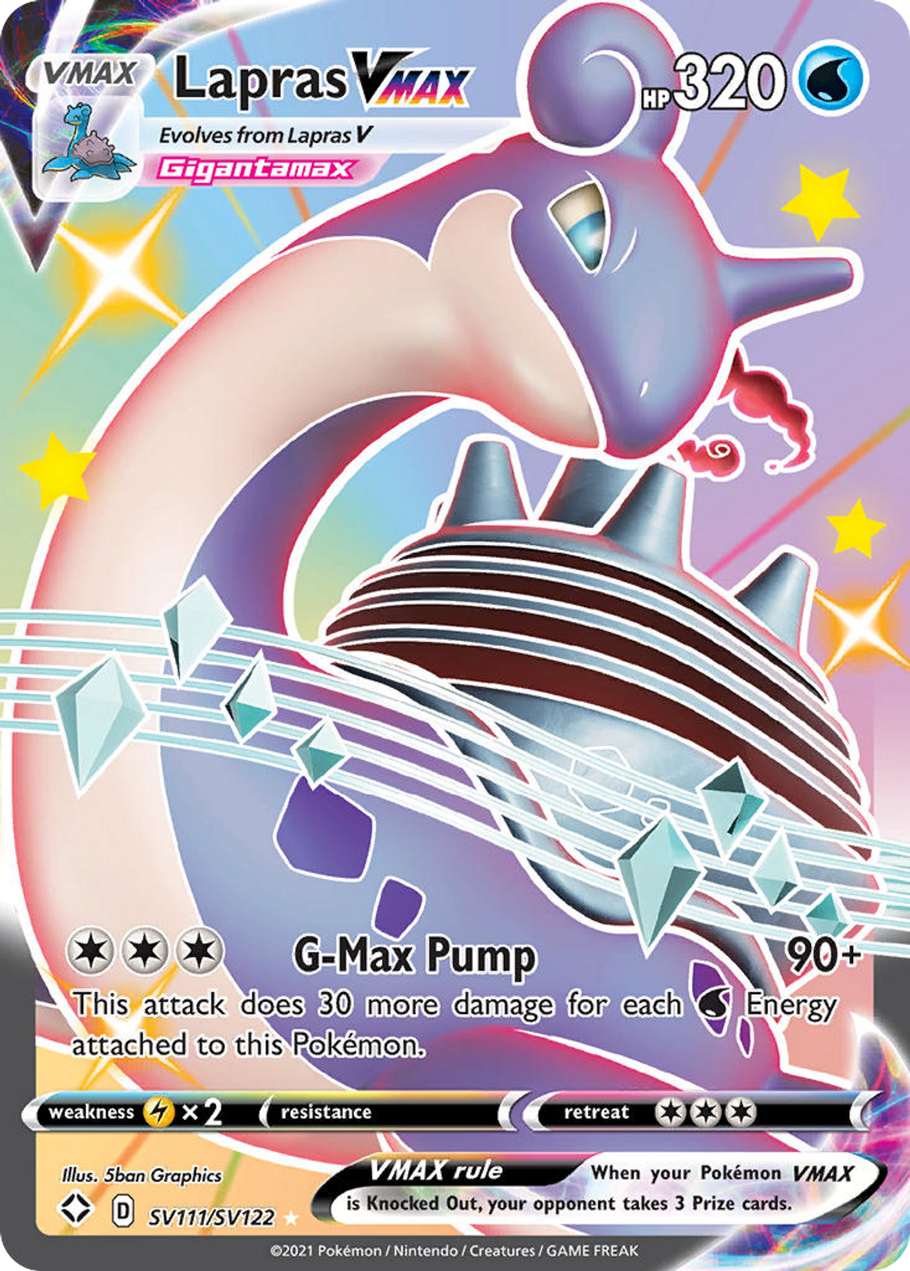 Pokémon Japanese Lapras VMAX CGC Graded 10 PRISTINE