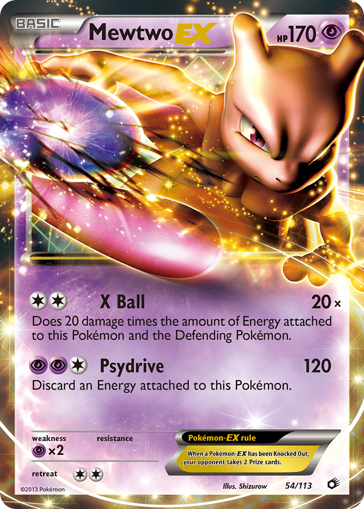 Mewtwo-EX 54/113 - Legendary Treasures Holofoil - Game Nerdz