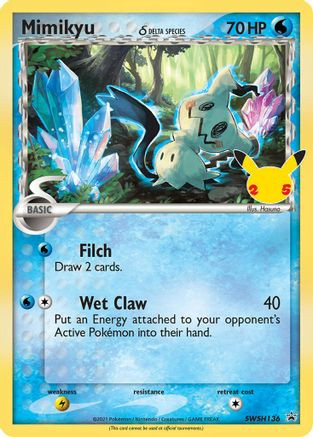 Mimikyu (Delta Species) - SWSH136 SWSH136 - Jumbo Cards Holofoil