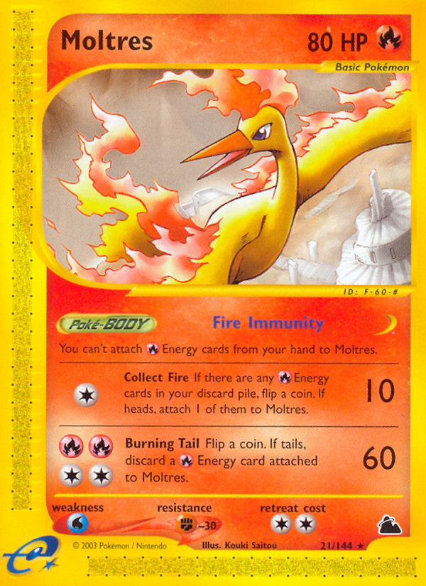 Moltres 21/144 - Skyridge - Game Nerdz