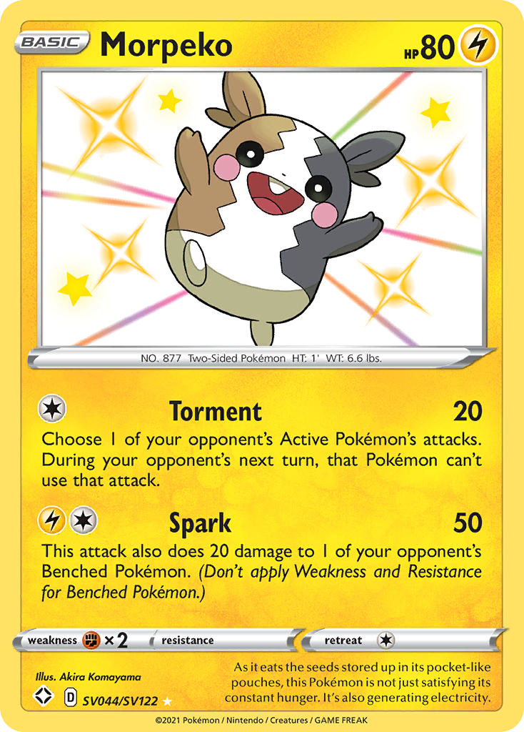 morpeko pokemon cards Card Prices & Value 2026 proof acrylic case and featuring a striking image of the captivating character Morpeko V 79/202 - SWSH01