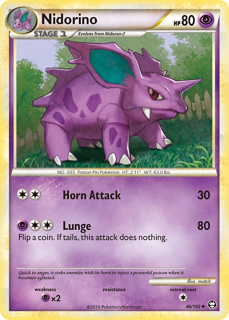 46 102 pokemon card Nidorino 46/102 - HSTriumphant