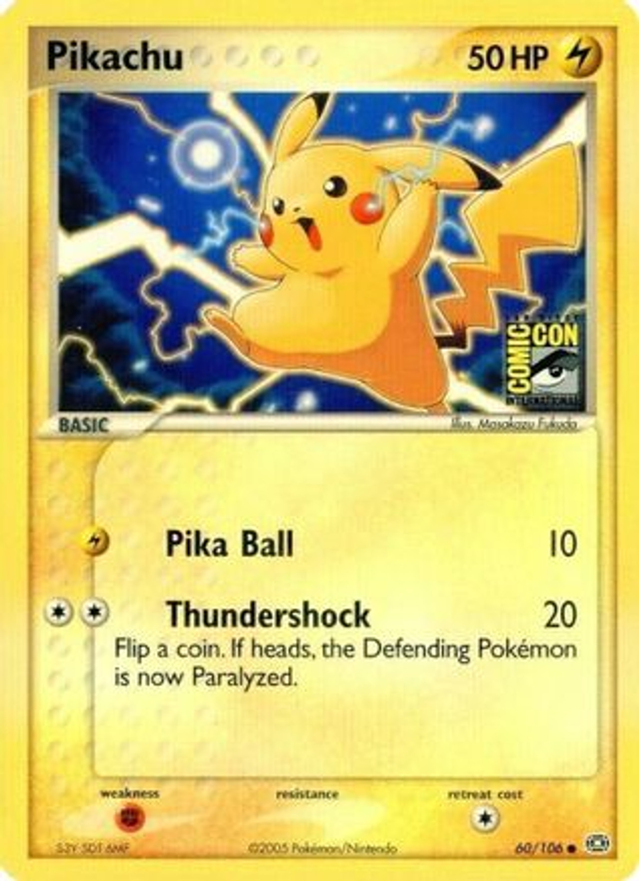 Pokemon TCG Ex Emerald Pikachu 60/15 Common 50 HP Basic