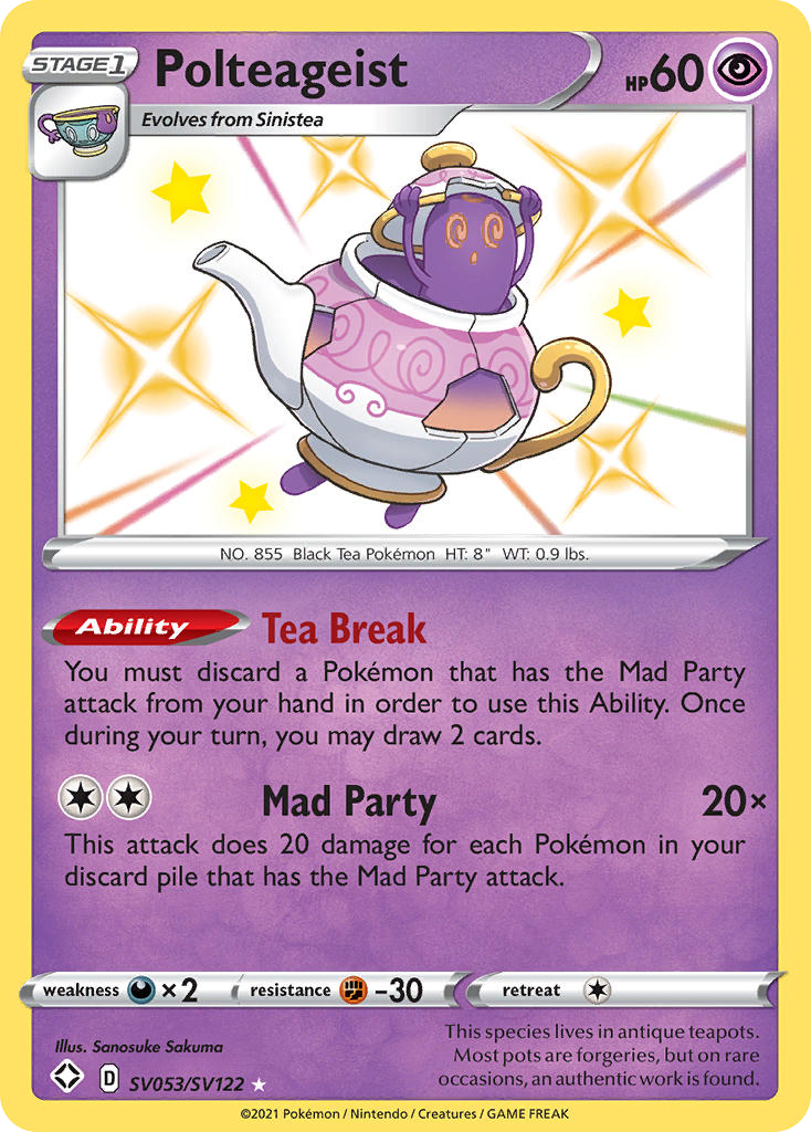 pokemon polteageist card Pokemon Sword & Shield Base 090/202 Polteageist main image 1