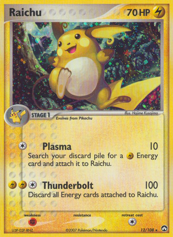 Raichu 12/108 - Power Keepers Holofoil - Game Nerdz