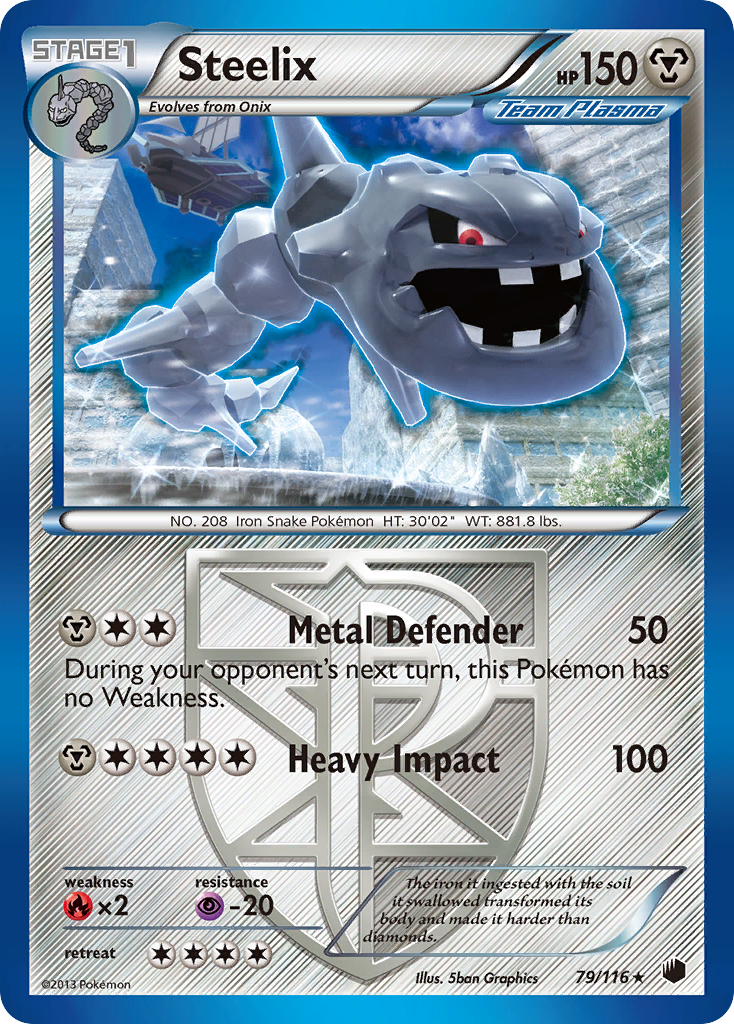 Steelix 79/116 - Plasma Freeze Reverse Holofoil - Game Nerdz