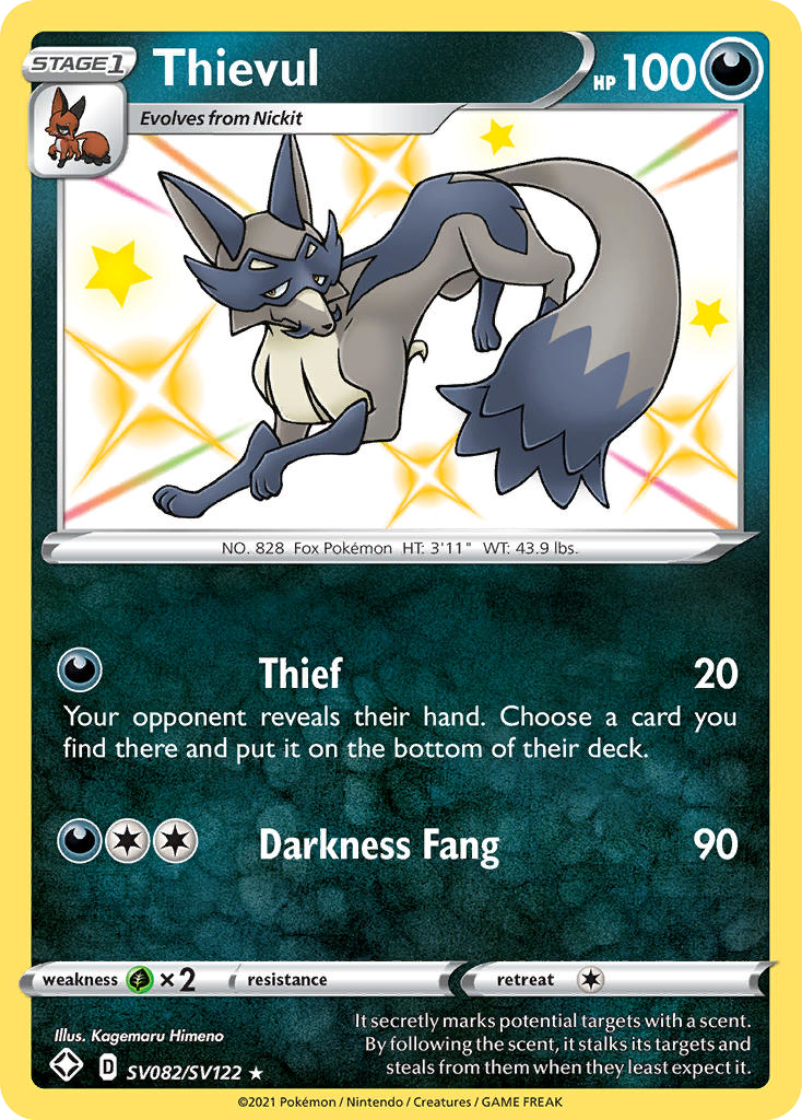 thievul pokemon card price - GG17/GG70 Holo Ultra Rare you may have each player shuffle their hand and put it on the bottom of their deck Thievul (M5 089) | Celestium