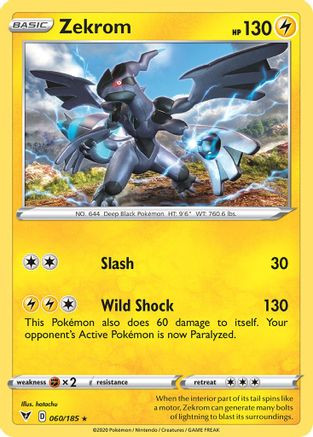 Zekrom - 060/185 (Cosmos Holo) 60 - Miscellaneous Cards Products