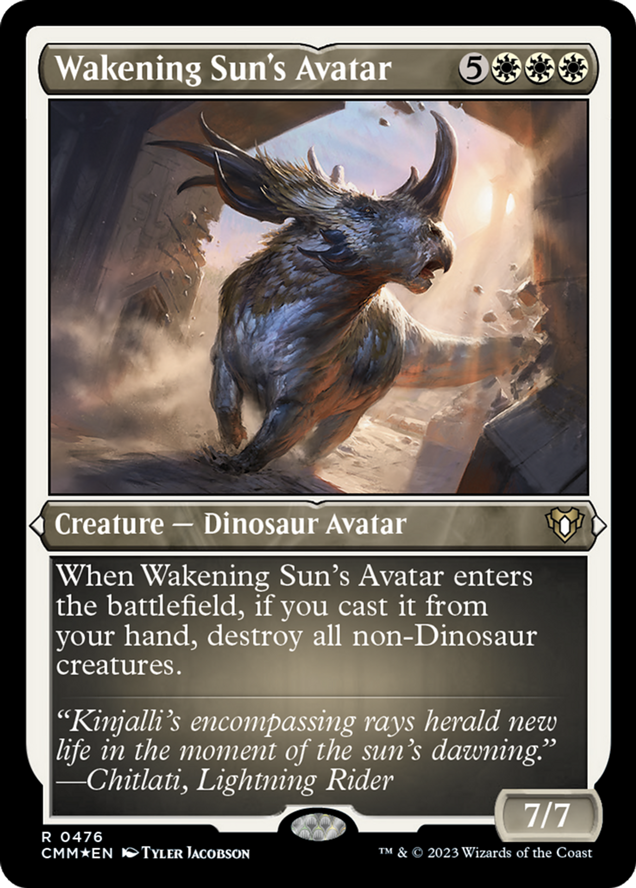 Wakening Sun's Avatar (CMM-476) - Commander Masters Etched