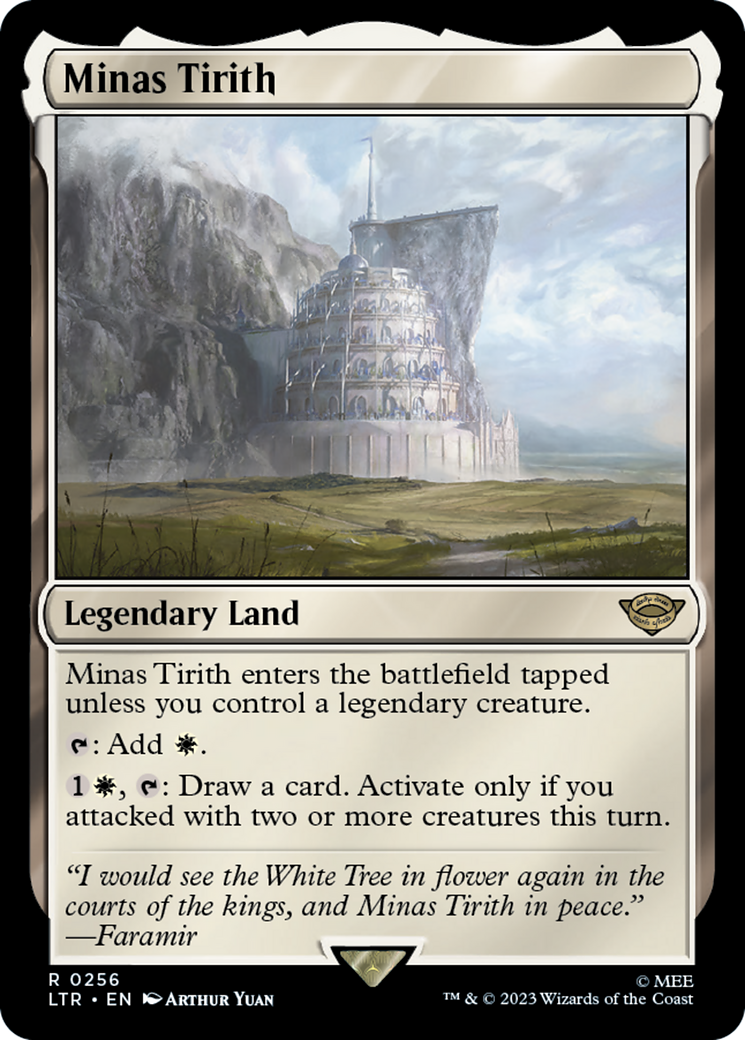 ltr mtg cards Glorious Gale | The Lord of the Rings: Tales of Middle-earth Foil | Modern Legendary Land Minas Tirith enters the battlefield tapped unless you control a legendary creature Magic the Gathering Lord of