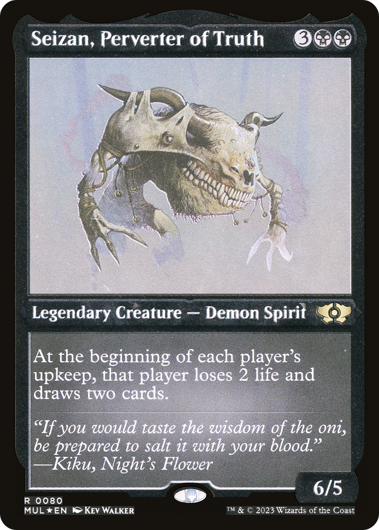 Seizan, Perverter of Truth (MUL-080) - Multiverse Legends Etched