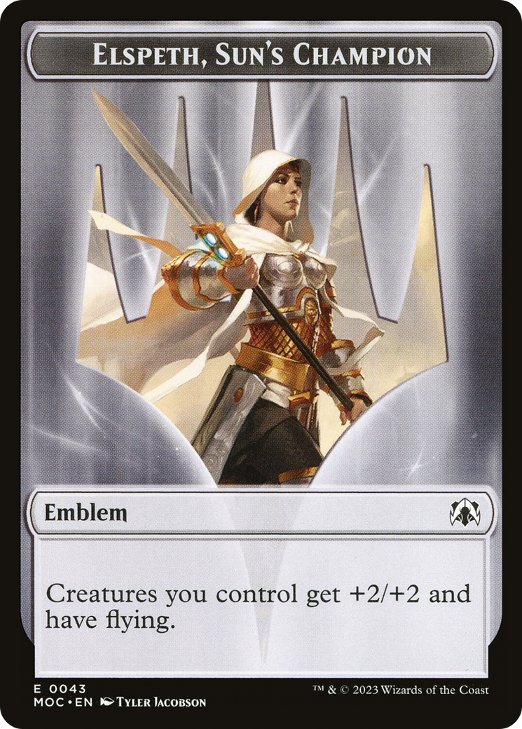 emblem card mtg Elspeth, Knight-Errant Emblem [Mythic Edition Tokens] main image 1