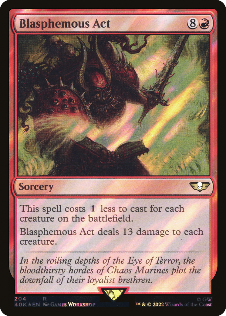 mtg cards like blasphemous act Proxy This spell costs 1 less to cast for each creature on the battlefield Which is better : r/magicTCG