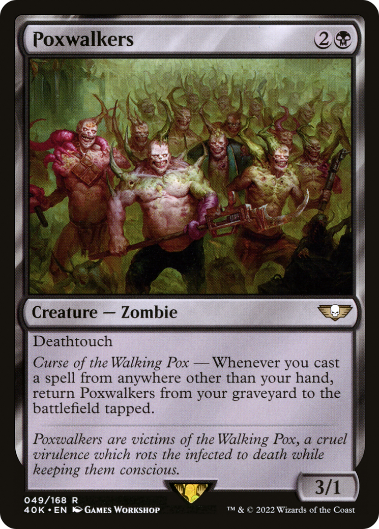 Poxwalkers 4枚セット 40K 049 Poxwalkers (40K-049) - Warhammer 40,000 Commander - Game Nerdz