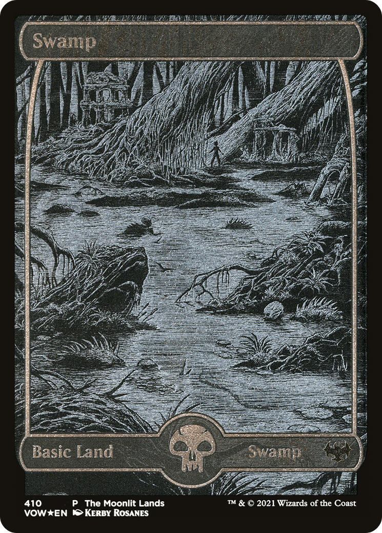 Swamp (VOW-410) - Innistrad: Crimson Vow Etched Foil - Game Nerdz