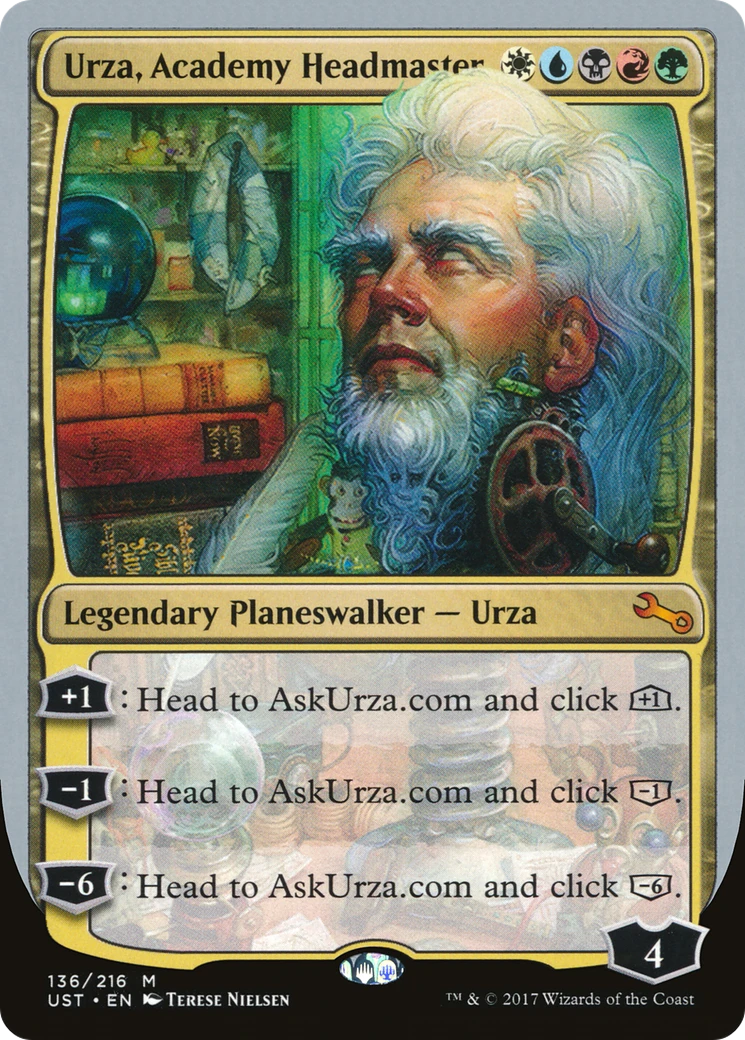 Urza, Academy Headmaster (UST-136) - Unstable Foil - Game Nerdz