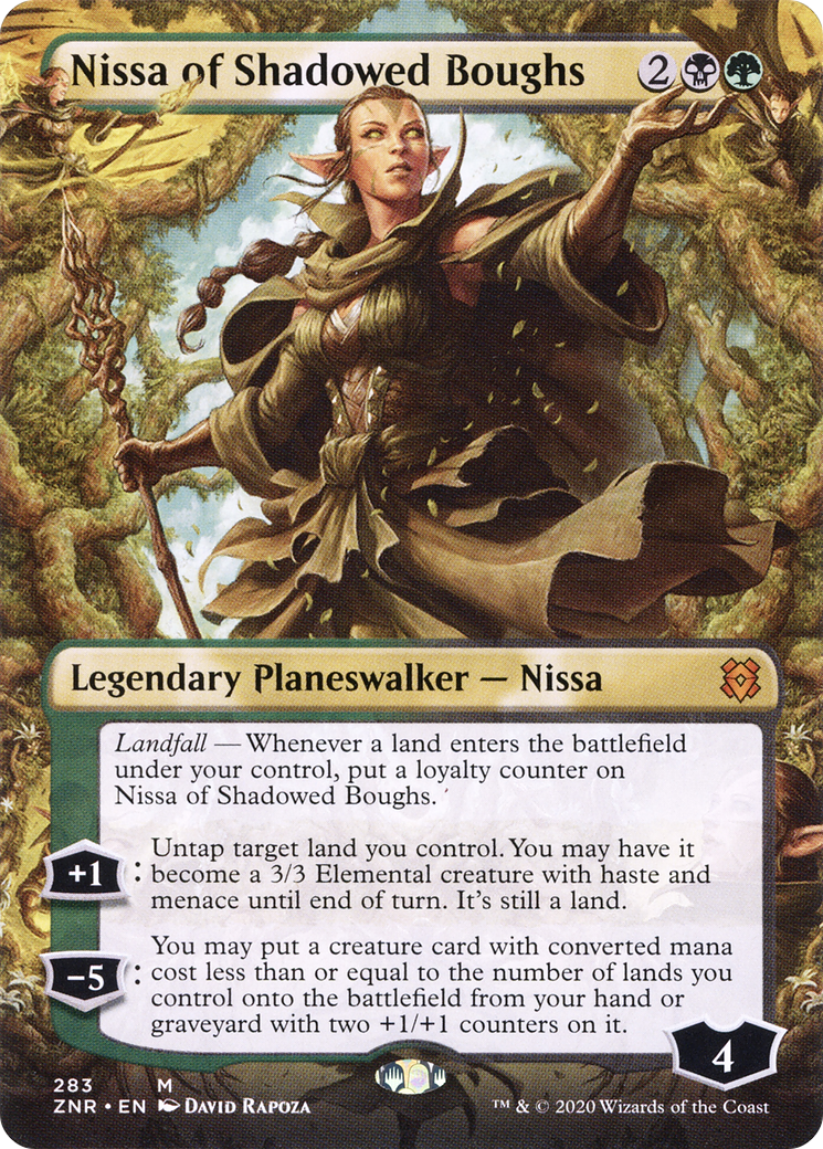 Nissa of Shadowed Boughs (ZNR-283) - Zendikar Rising (Borderless
