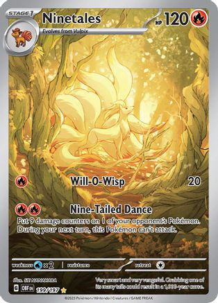 Ninetales 199 - SV03 Obsidian Flames Holofoil - Game Nerdz Ninetales 199 - SV03 Obsidian Flames Holofoil - Game Nerdz