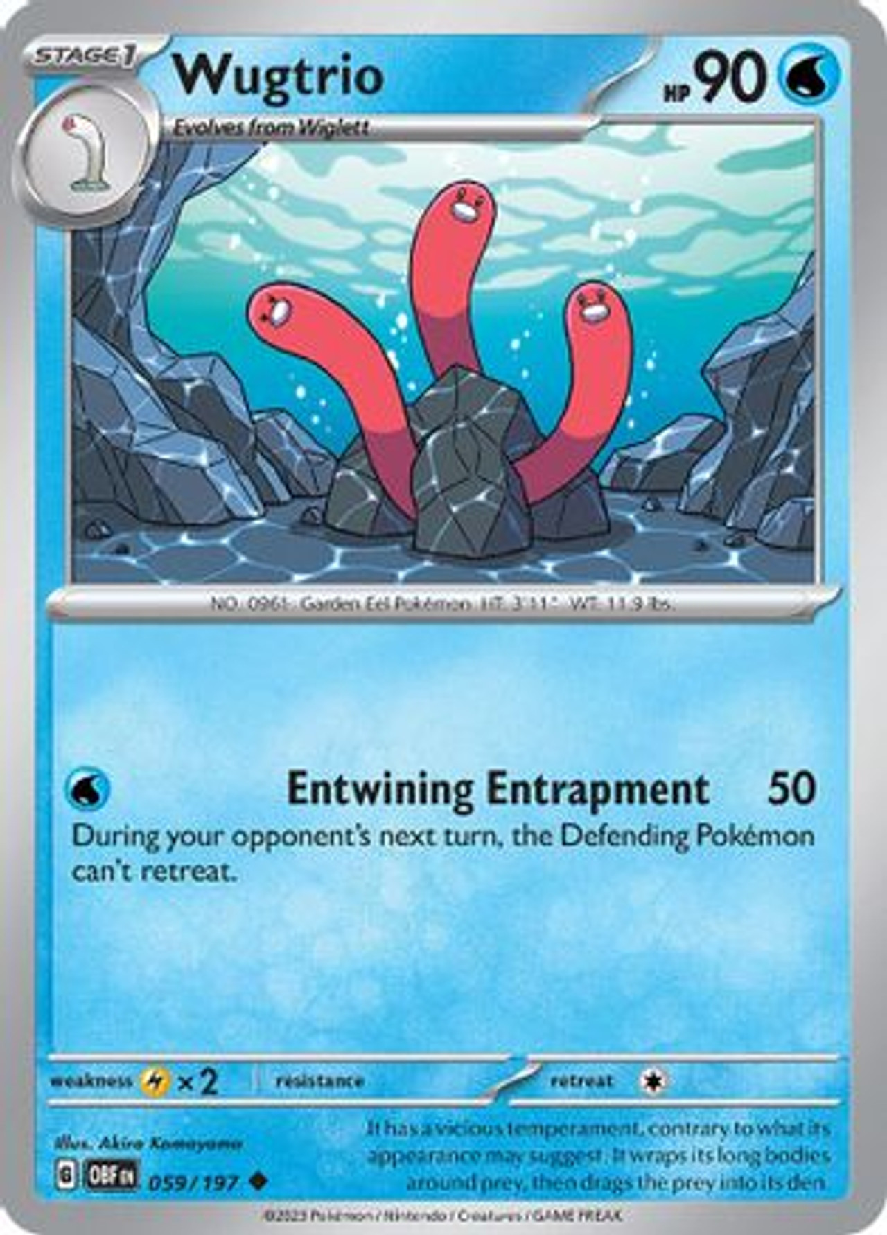 Wugtrio 59 - SV03 Obsidian Flames Reverse Holofoil - Game Nerdz