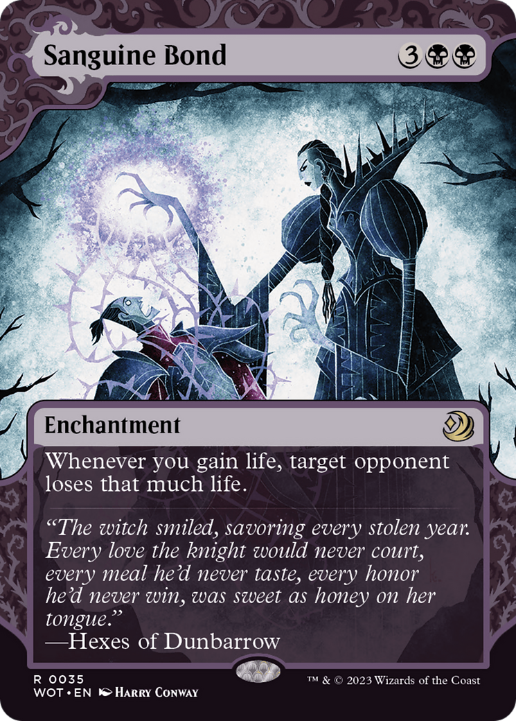 Sanguine Bond (WOT-035) - Wilds of Eldraine: Enchanting Tales: (Showcase)  (Borderless) - Game Nerdz
