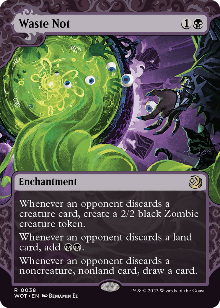 Waste Not (WOT-038) - Wilds of Eldraine: Enchanting Tales: (Showcase)  (Borderless) Foil - Game Nerdz