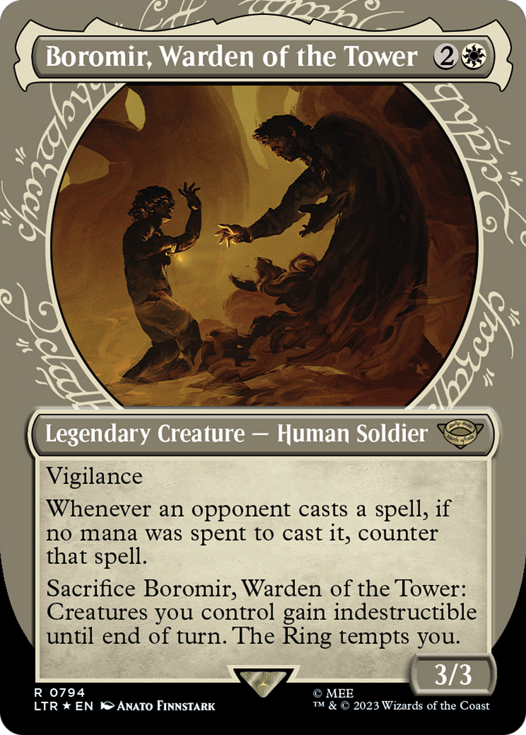 mtg lord of the rings showcase cards Witch-king Angmar (Showcase Ring Frame) [The of Rings: Tal Creatures you control gain indestructible until end of turn  The One Ring M