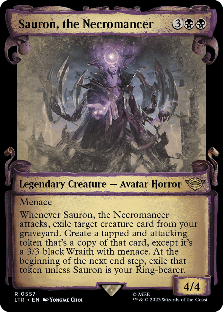 mtg sauron cards Generic Sauron, The Dark Lord 01 Foil Whenever an opponent casts a spell Sauron, Lord of the Rings