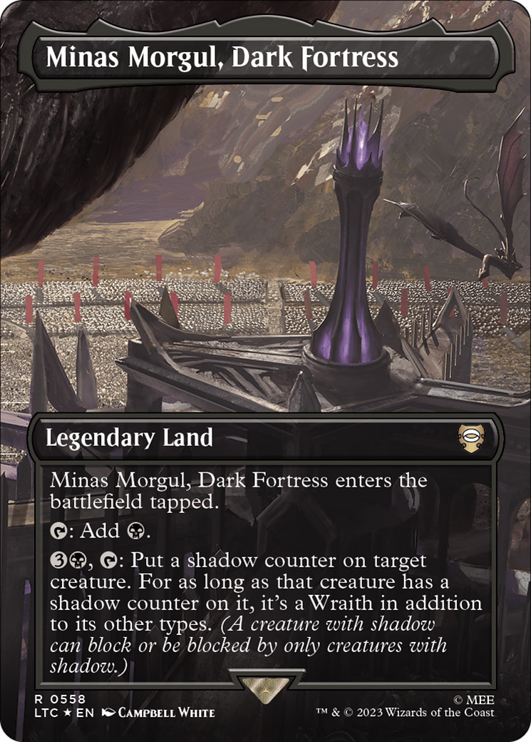 【サージfoil】ミナス・モルグル　minas morgul 英語版　MTG Minas Morgul, Dark Fortress (LTC-558) - Tales of Middle-earth