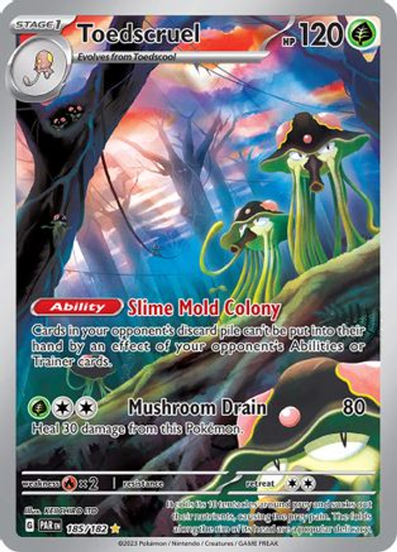 Pokemon3DSソフト Toedscruel - 185/182 185 - SV04 Paradox Rift Holofoil - Game
