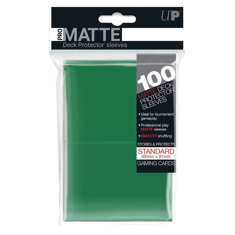 Ultra-PRO: Standard Sleeves - Pro-Matte: Green (100) Ultra-PRO: Standard Sleeves - Pro-Matte: Green (100)