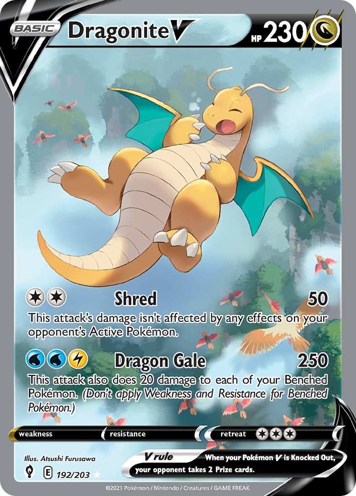 Dragonite V 192/203 - Evolving Skies Holofoil(LP) - Game Nerdz