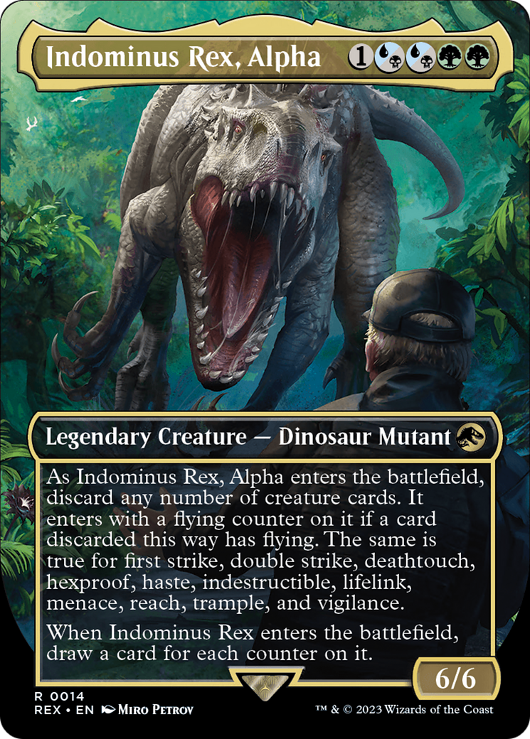 【インドミナス・レックス】EPOCH JURASSIC WORLD GEMカード Indominus Rex, Alpha (REX-014) - Jurassic World Collection