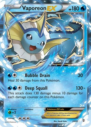 ポケモンカード Vaporeon EX 24/83 sr Vaporeon-EX 24/83 - Generations Holofoil - Game Nerdz