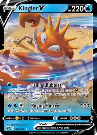 Kingler V 28/172 - Brilliant Stars Holofoil - Game Nerdz Kingler V 28/172 - Brilliant Stars Holofoil - Game Nerdz