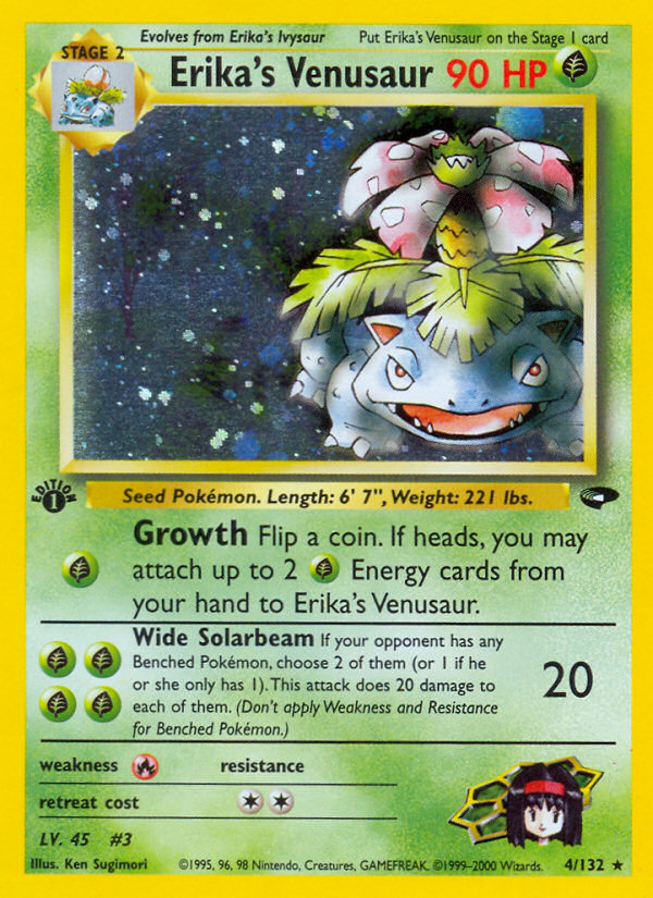 Erika's Venasaur 英語版 4/132 Erika's Venusaur 4/132 - Gym Challenge 1st Edition Holofoil (LP