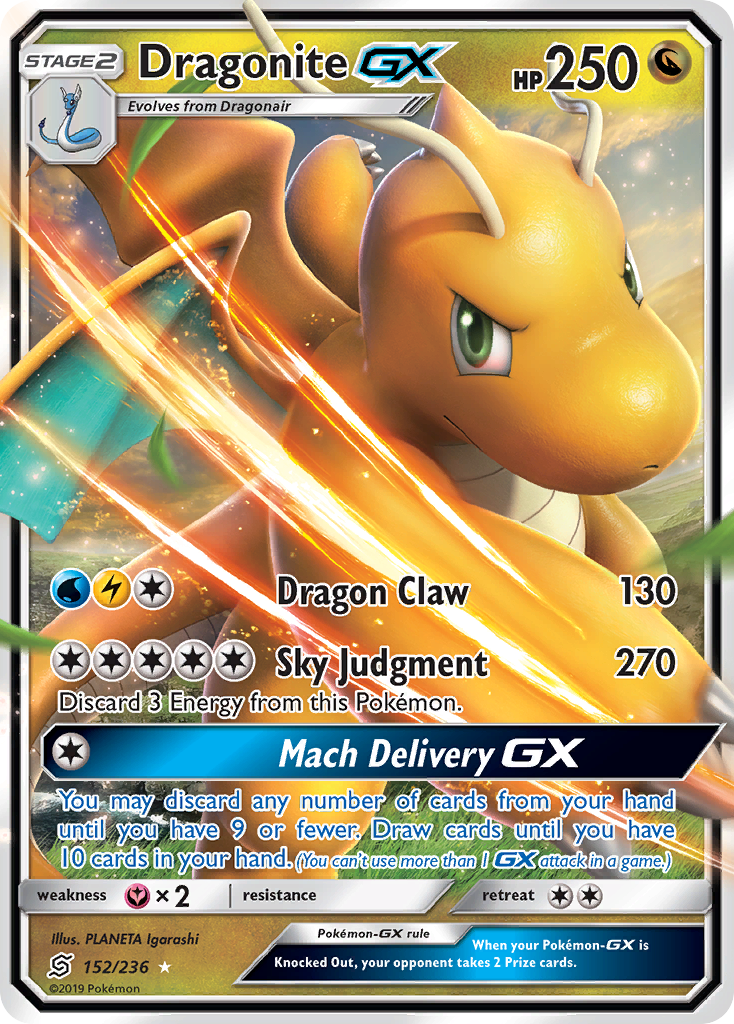 Dragonite-GX 152/236 - Unified Minds Holofoil (DMG) - Game Nerdz