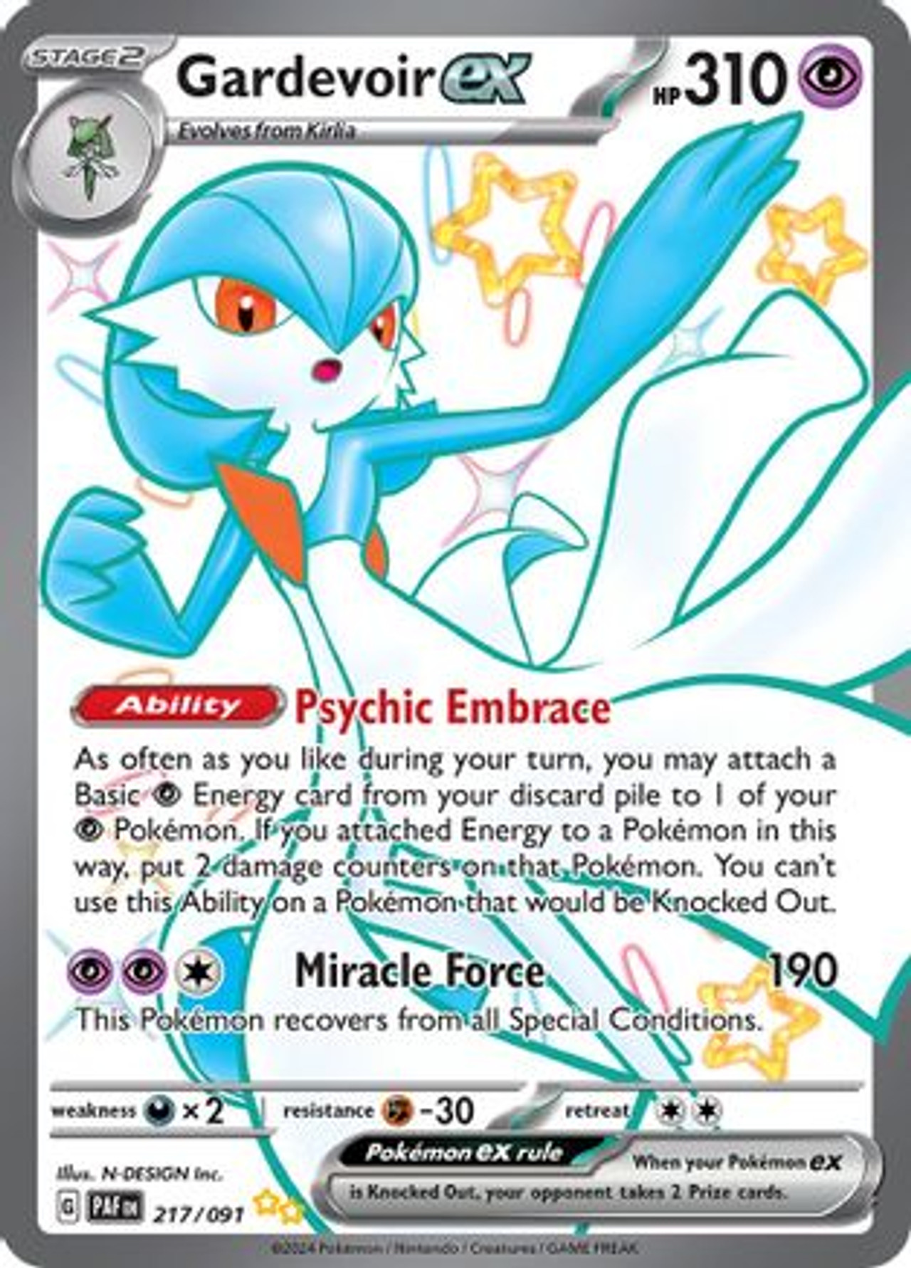 Gardevoir ex 217 - SV Paldean Fates Holofoil - Game Nerdz