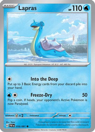 Lapras 16 - SV Paldean Fates - Game Nerdz