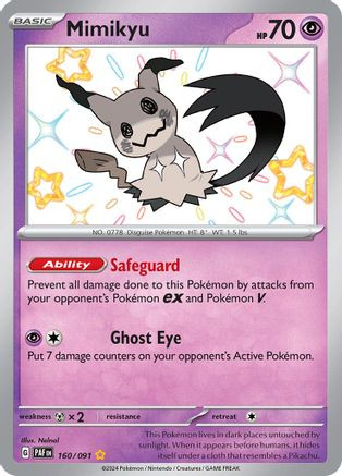 Mimikyu -160/091 [Scarlet & Violet: Paldean Fates] Moderately Played Holofoil