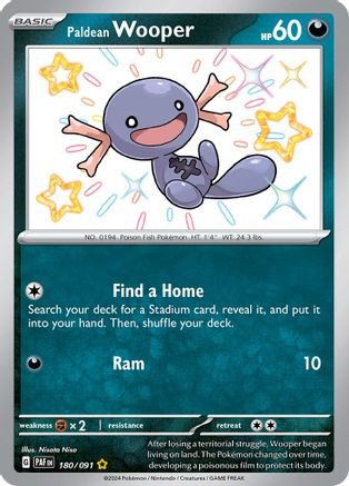 pokemon wooper card Paldean 221/193 Gx2 / None / 1 Dragon Majesty Singles Wooper - Dragon Majesty [REVERSE
