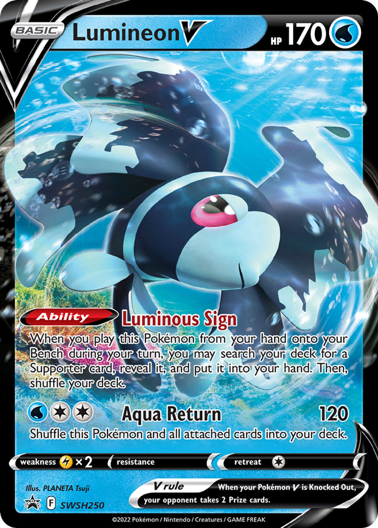 Lumineon V SWSH250/298 - SWSH Black Star Promos Holofoil (LP