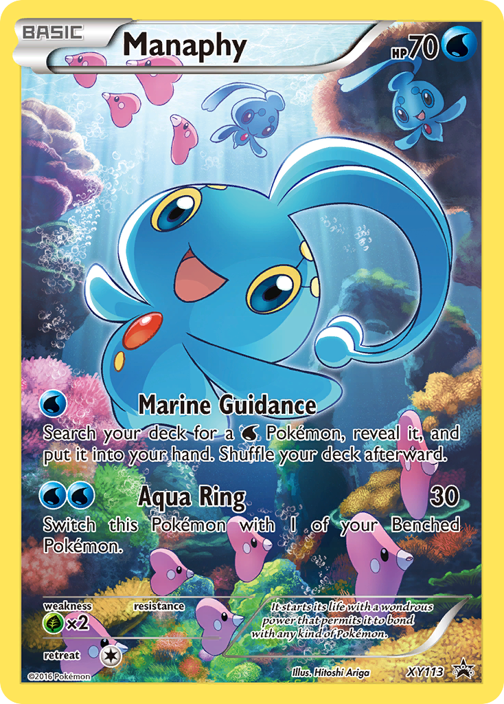 Manaphy XY113/211 - XY Black Star Promos Holofoil (MP) - Game Nerdz