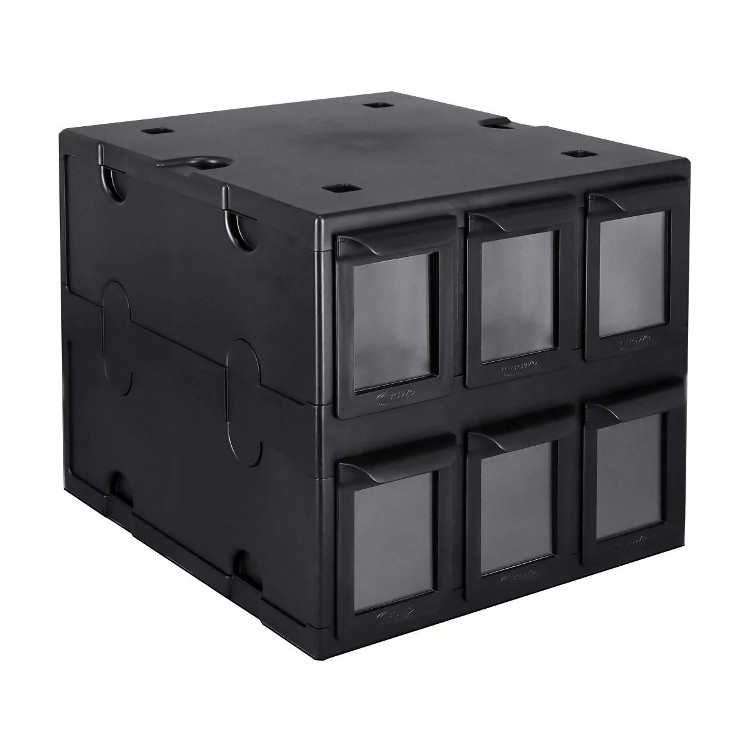 BCW Supplies: 6 Drawer Card Catalog - Black - Game Nerdz