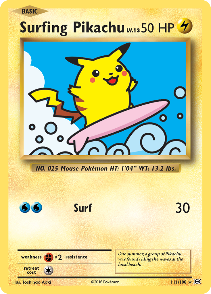 Surfing Pikachu 111/108 - Evolutions (MP) - Game Nerdz