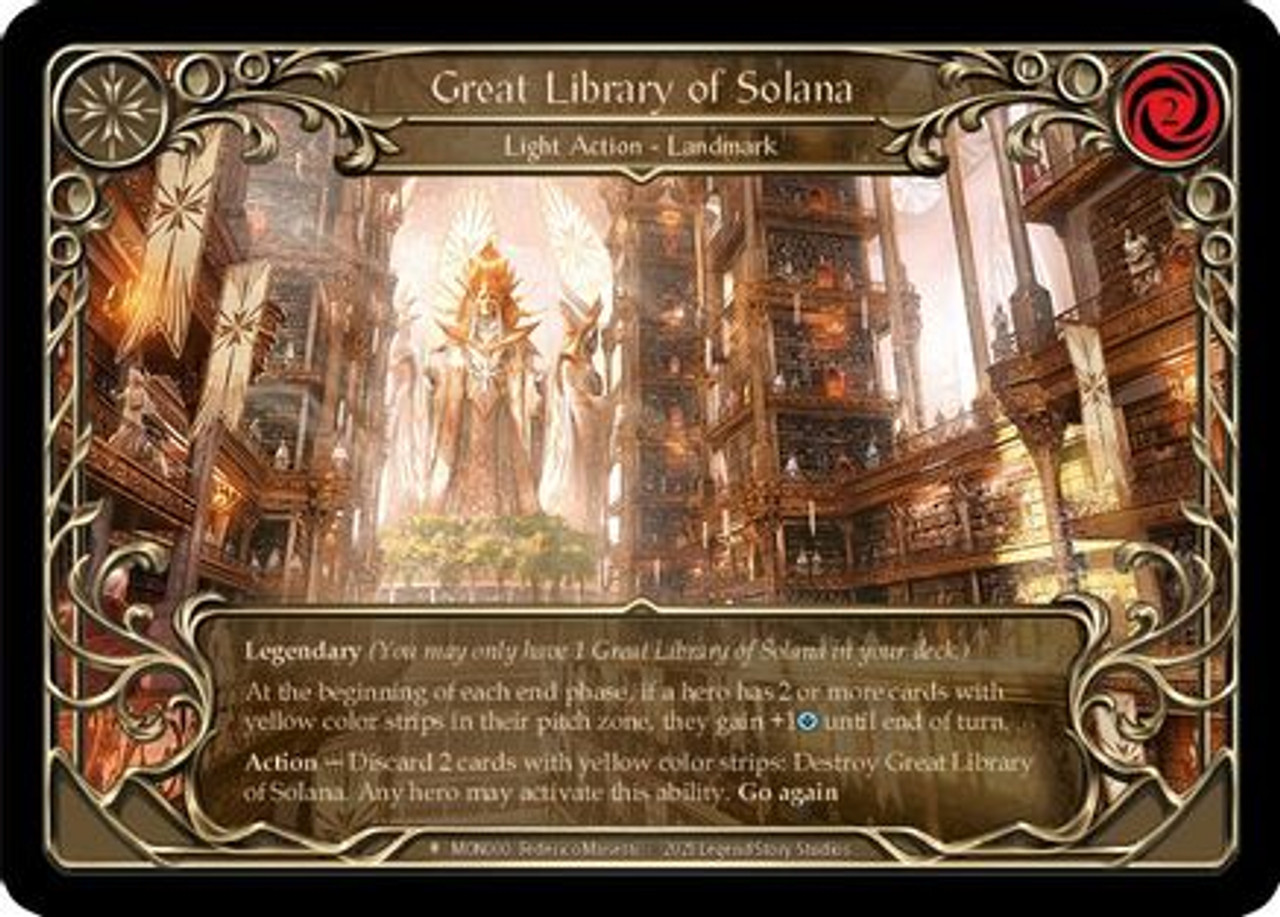 Great Library of Solana （Rainbow Foil） Great Library of Solana | Monarch (Unlimited) | Star City Games